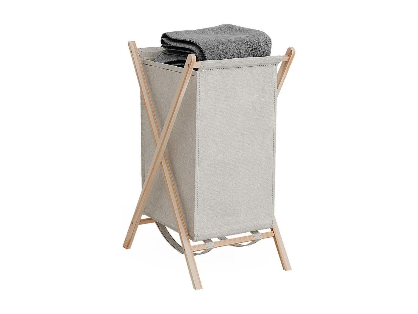 Laundry basket beige 40x45x64 bruno