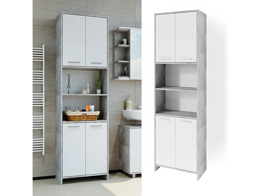 Mobile bagno alto calcestruzzo 56.1x30x190 maris