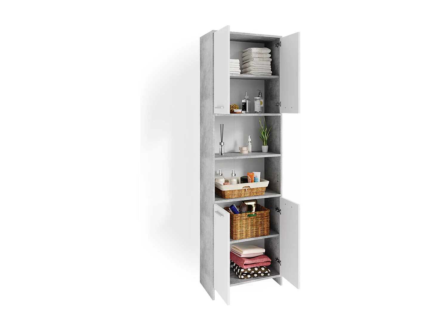 Mobile bagno alto calcestruzzo 56.1x30x190 maris