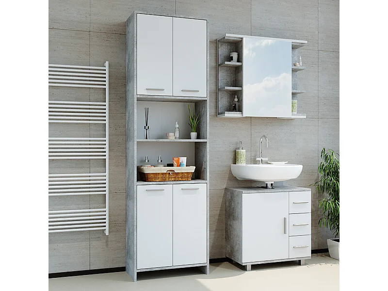 Mobile bagno alto calcestruzzo 56.1x30x190 maris