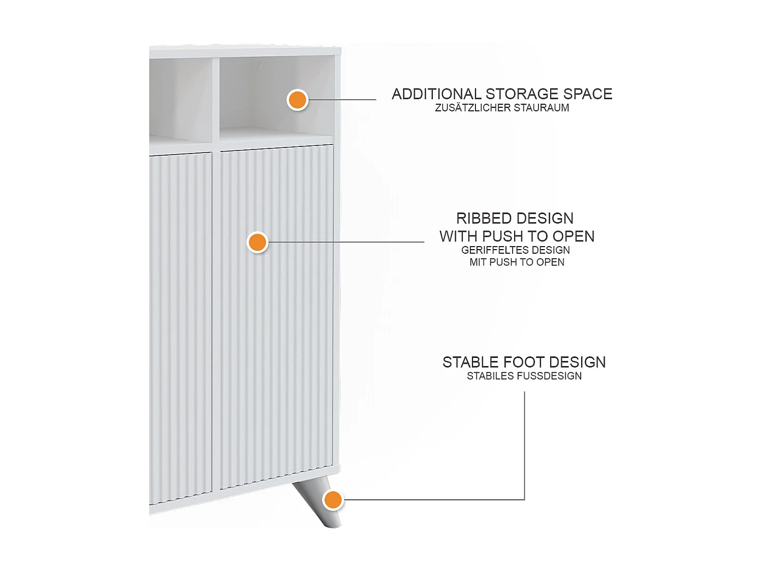 Armoire Midischrank blanc 60x30x97 leano