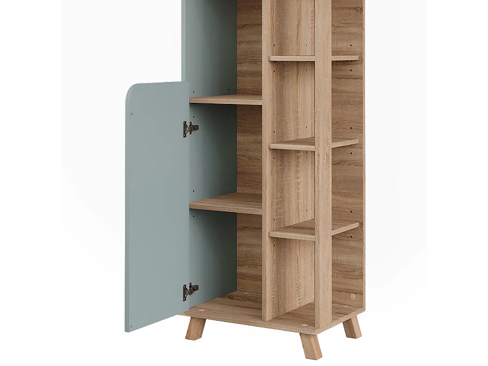 Badkamerkast sonoma/blauw 50x35x175 karen