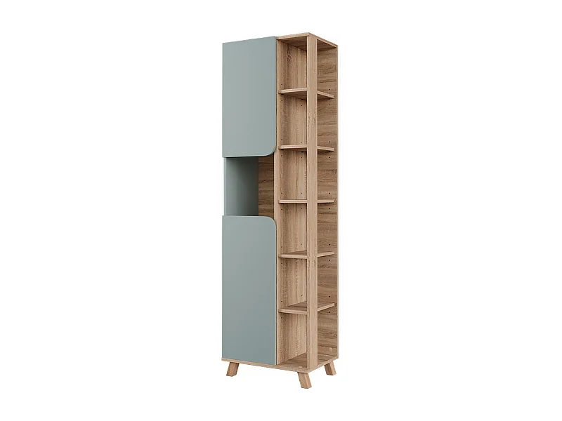 Armoire de salle de bain sonoma/bleu 50x35x175 karen