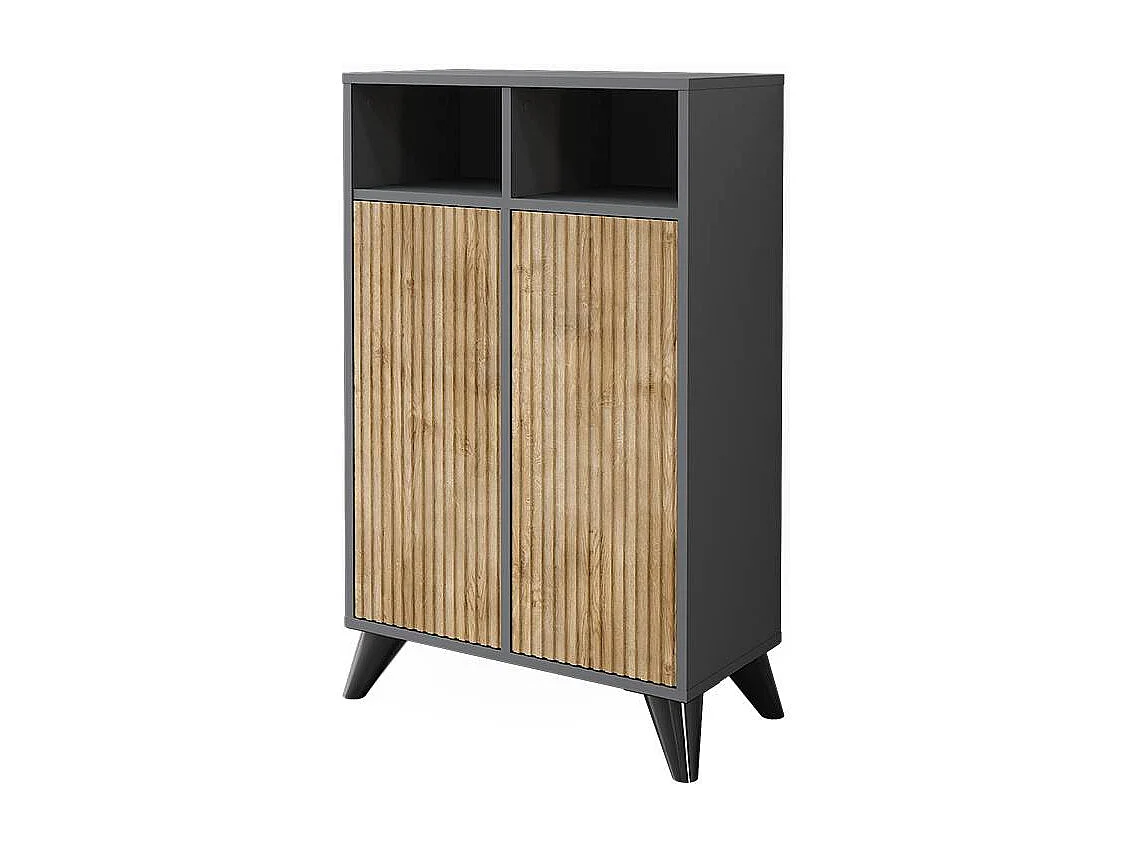 Armoire Midischrank anthracite/chêne de montagne 60x30x97 leano