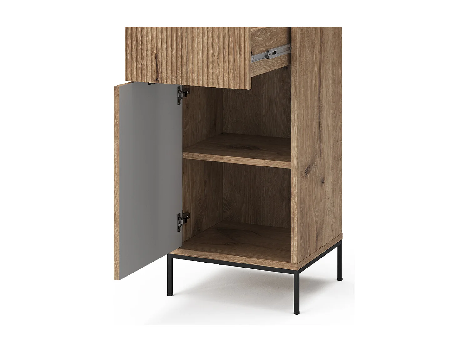 Meuble salle de bain chêne viking 40x35x87 eliza