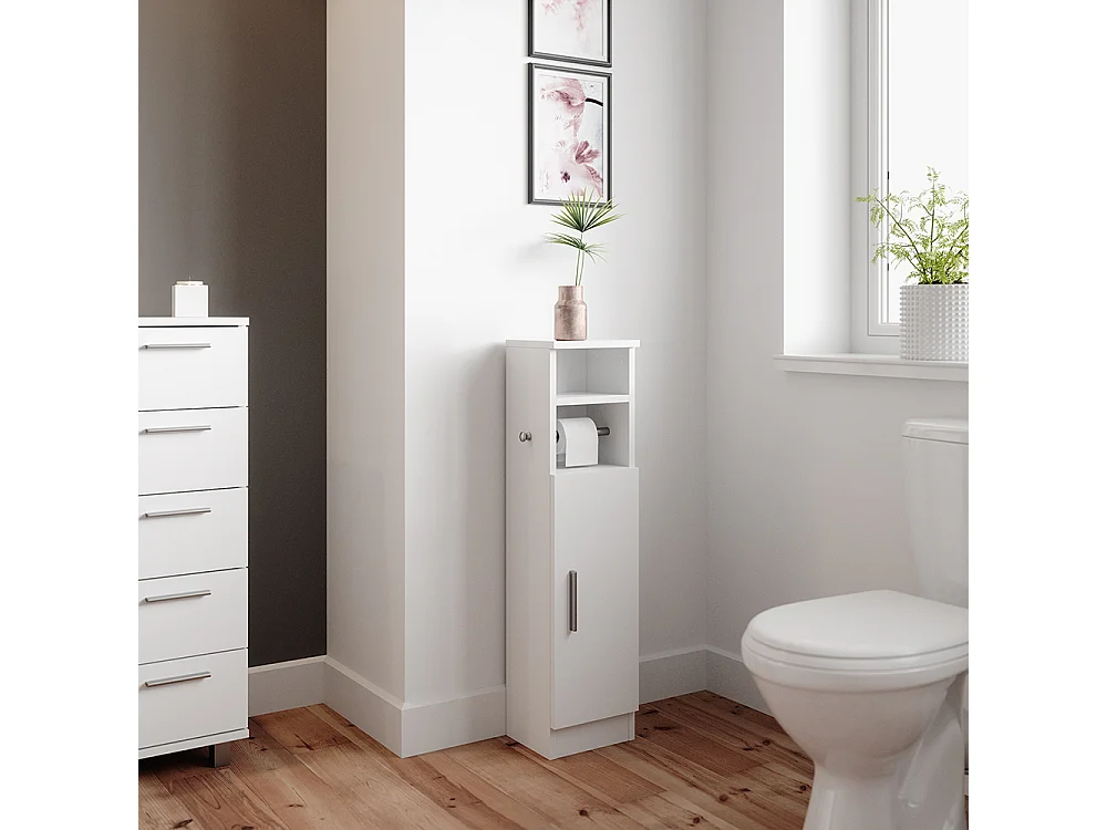 Meuble salle de bain blanc 23x20x90 enga