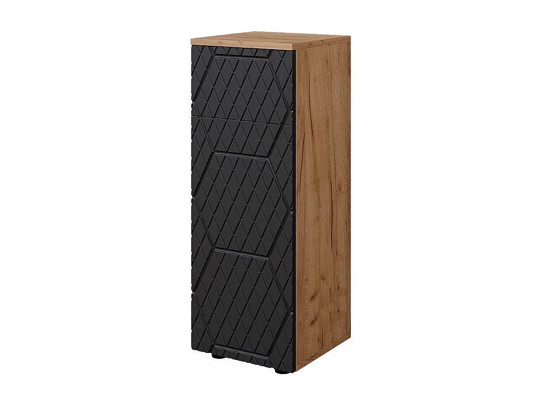 Meuble salle de bain anthracite avec structure en nid dabeille 30x30x81 irma