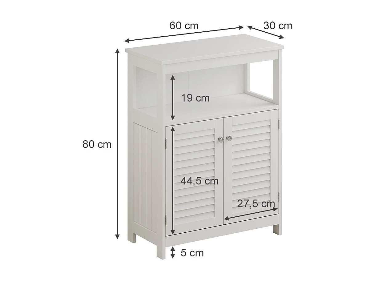 Midischrank weiß 60x30x80 riad