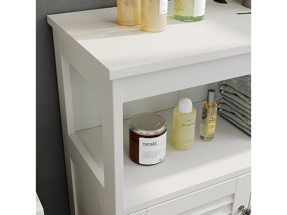 Meuble salle de bain blanc 60x30x80 riad