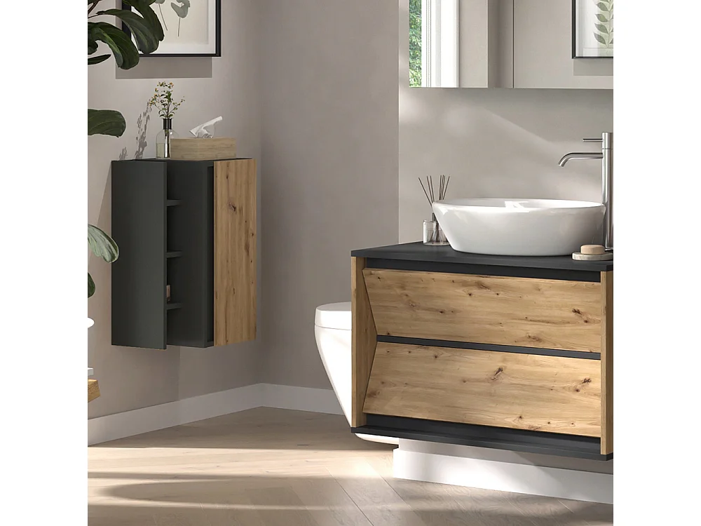 Midischrank anthrazit/artisan 35x32x60 edelin