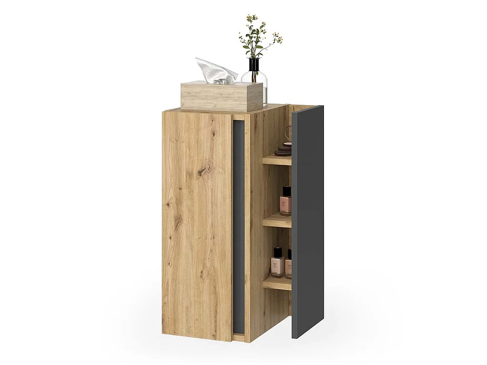Armario mediano antracita/artisan 35x32x60 edelin