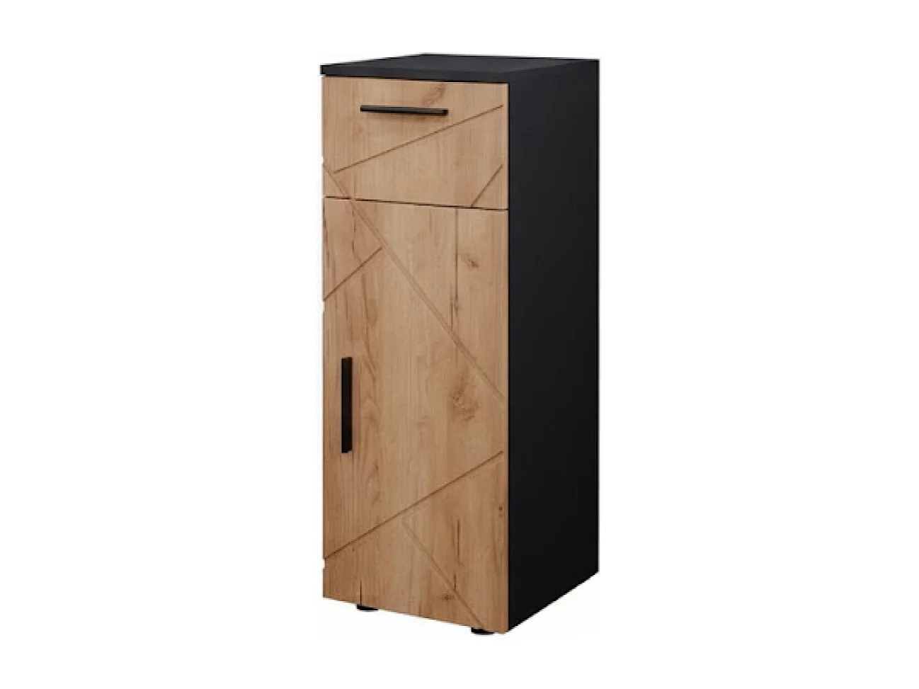 Meuble salle de bain chêne doré/anthracite 30x30x81 irma