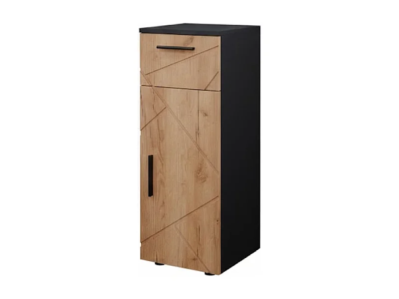 Midischrank goldkraft eiche/anthrazit 30x30x81 irma