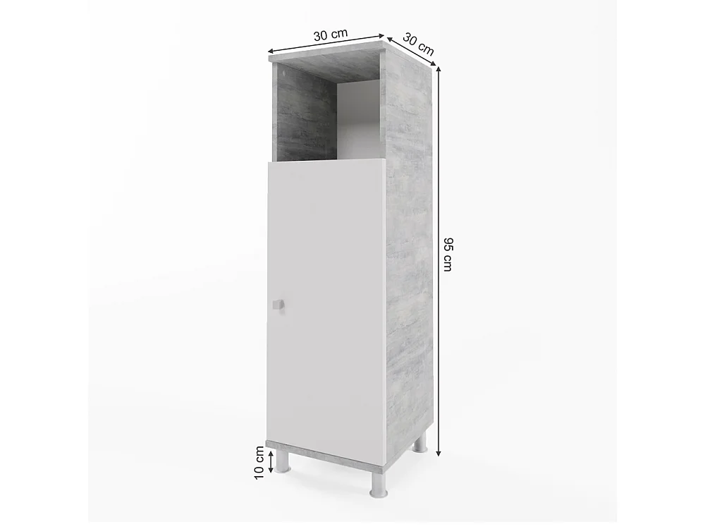 Mueble Midi hormigón 30x30x95 fynn