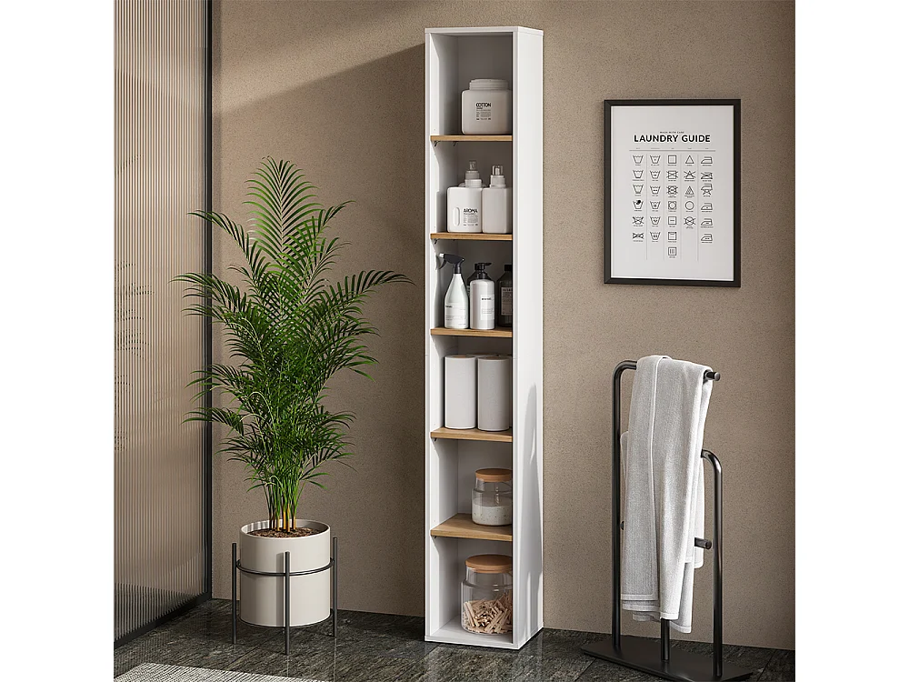 Meuble salle de bain blanc/artisan 30x27.3x188.6 viktor