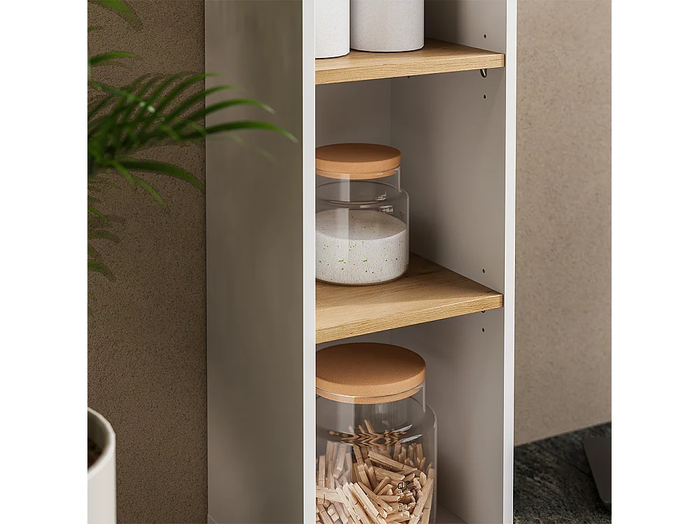 Meuble salle de bain blanc/artisan 30x27.3x188.6 viktor