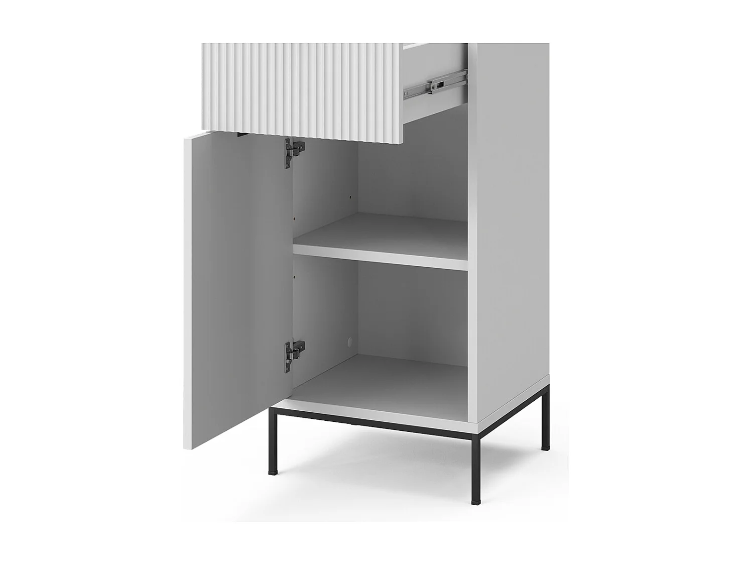 Meuble salle de bain blanc 40x35x87 eliza