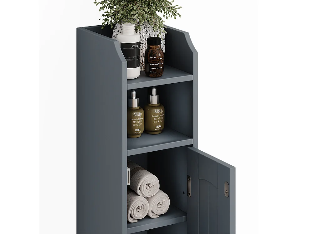 Midischrank grau 18x20x81 bianco