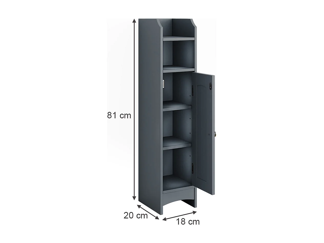 Armoire Midischrank gris 18x20x81 bianco