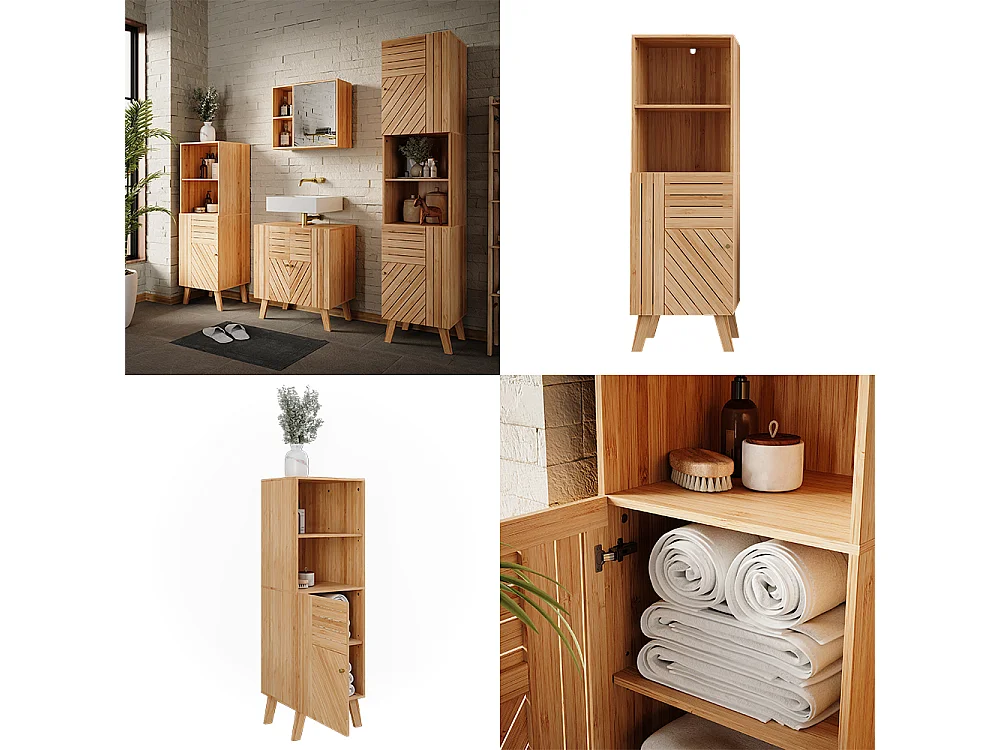 Midischrank bambus 40x36x124 lucie