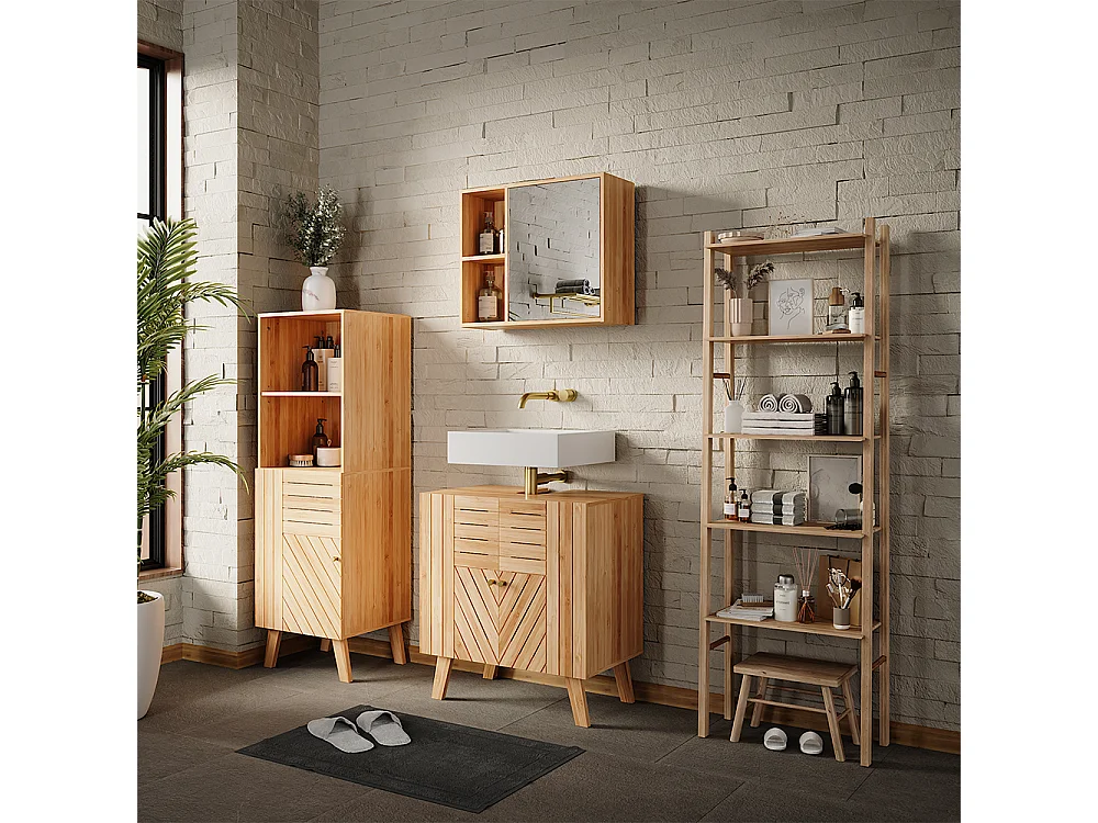 Armoire Midischrank bambou 40x36x124 lucie