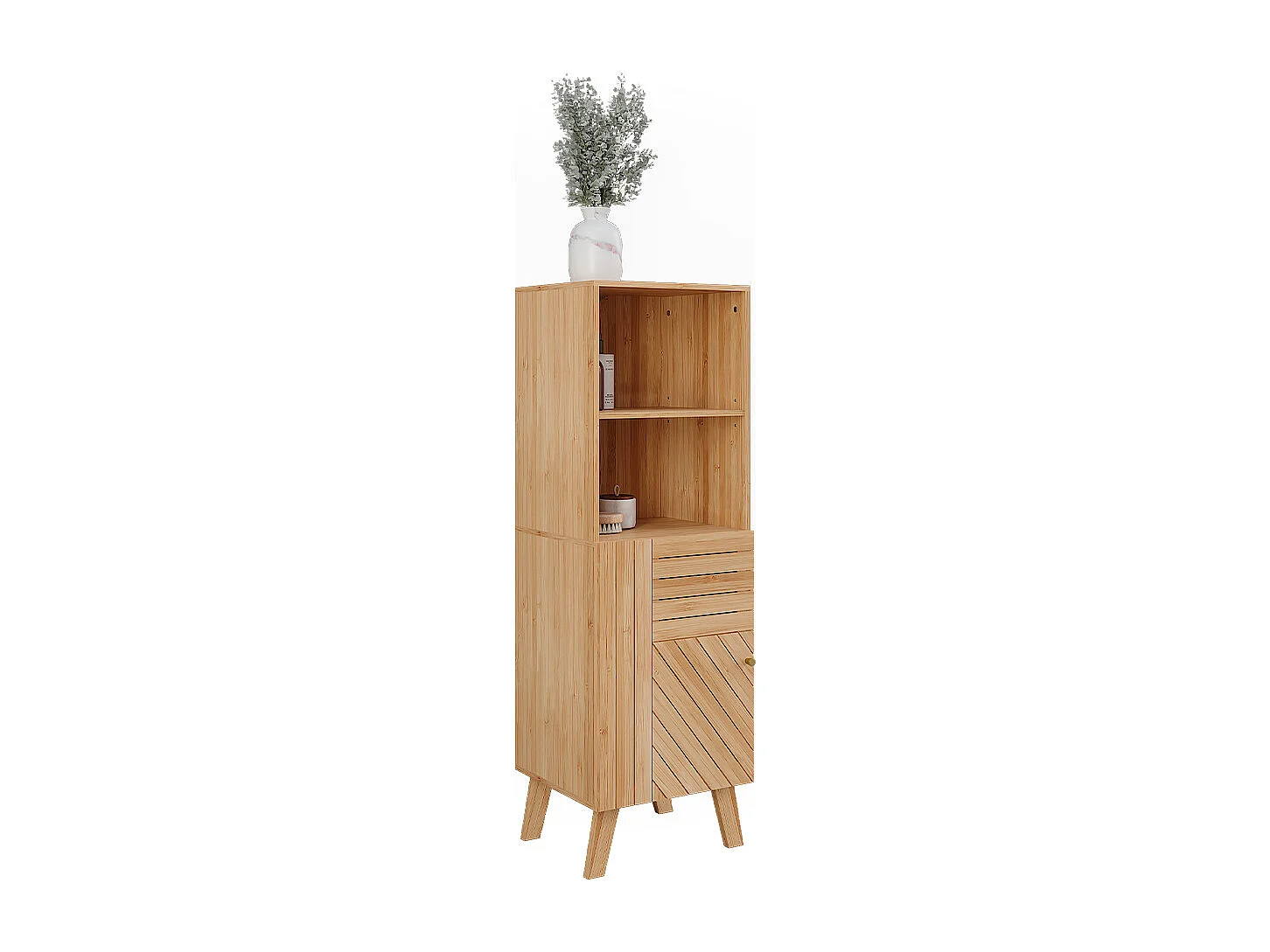 Armoire Midischrank bambou 40x36x124 lucie