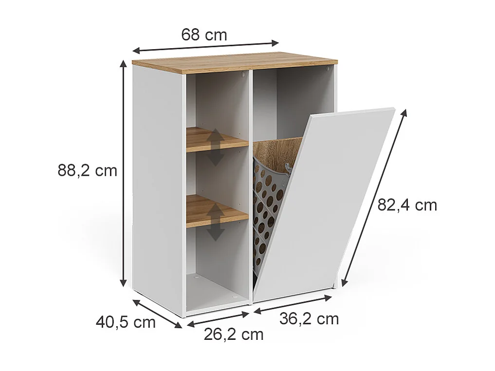Badschrank weiß/artisan 68x40.5x88.2 viktor