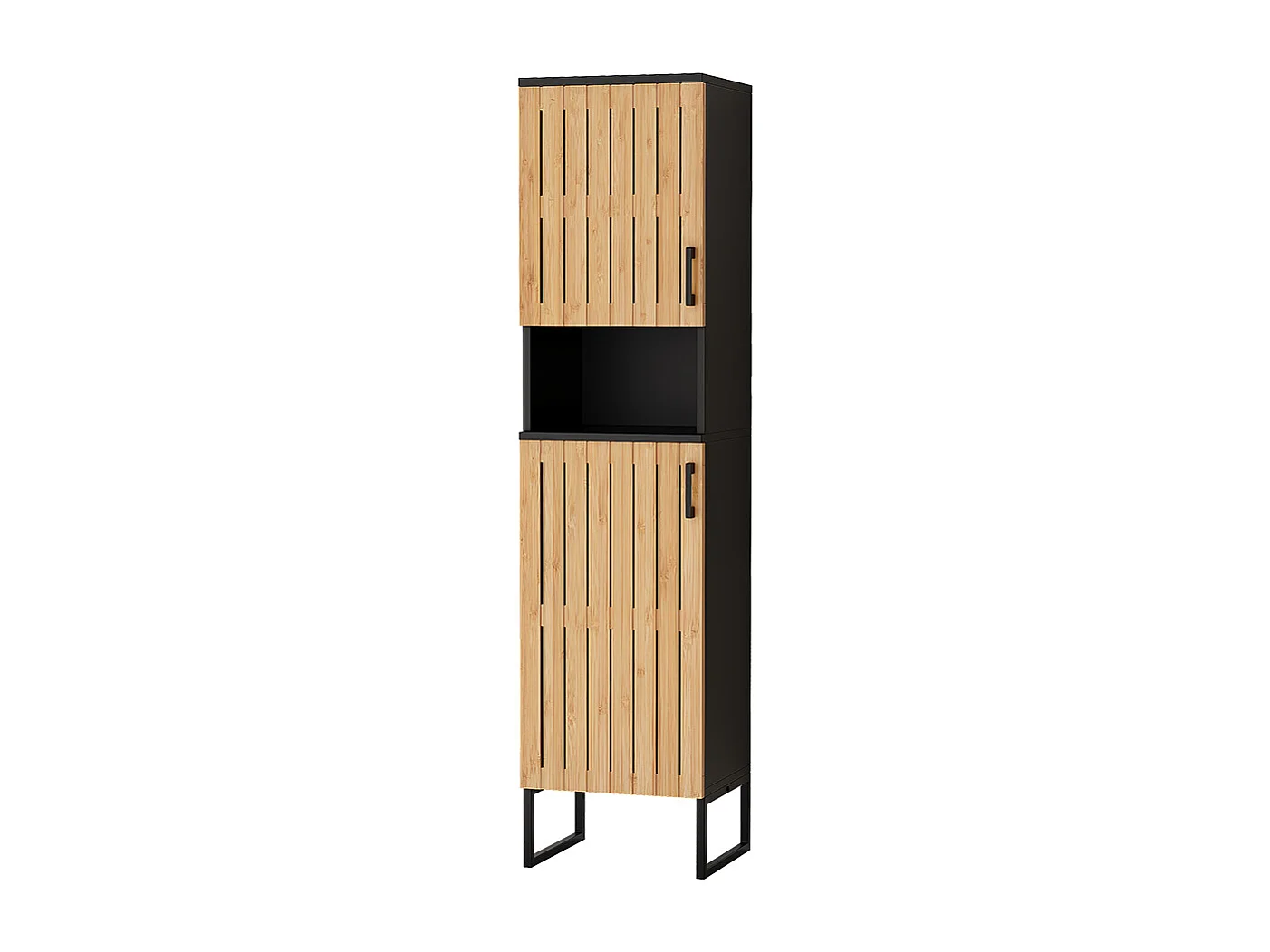 Armoire de salle de bain bambou 35x31.5x145 vayra