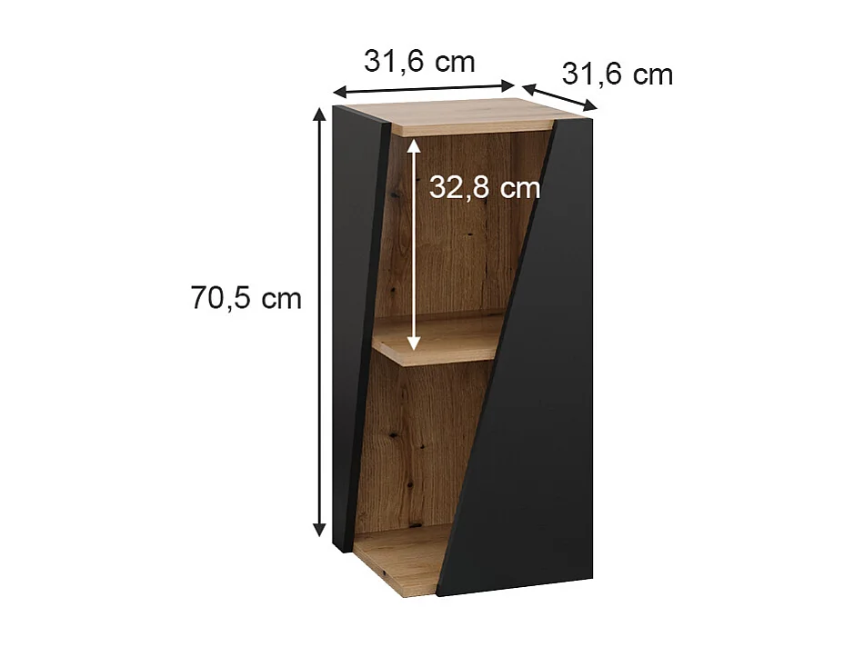 Midischrank anthrazit 31.6x31.6x70.5 benno