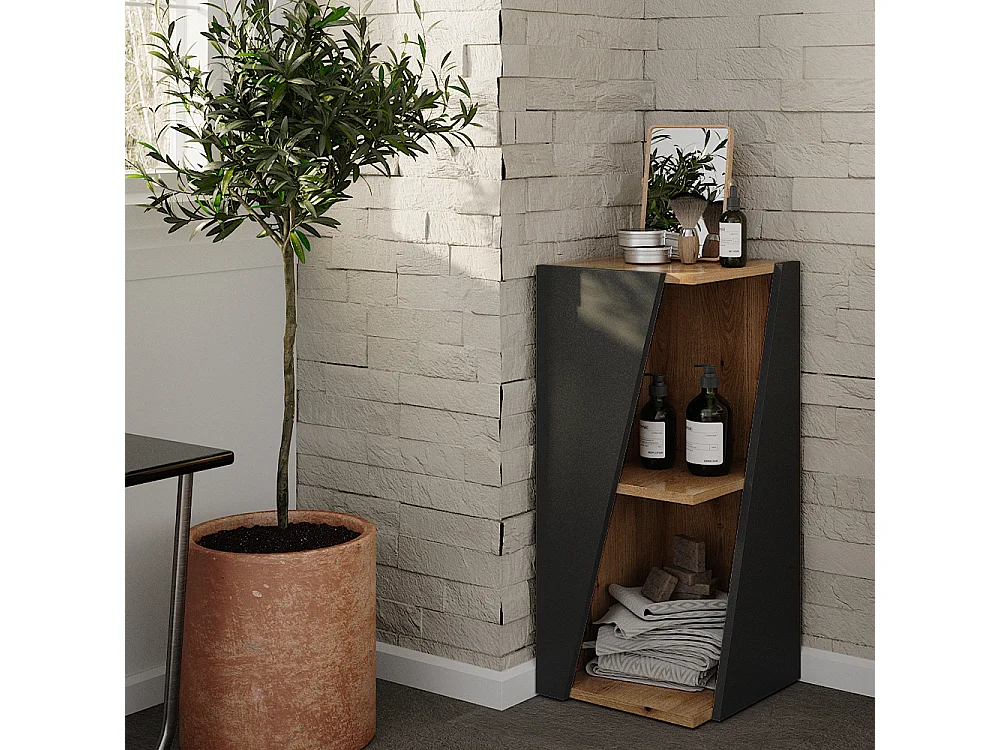 Meuble salle de bain anthracite 31.6x31.6x70.5 benno