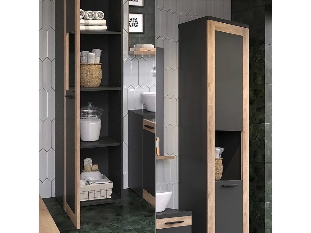 Hochschrank anthrazit 40x34.3x194.3 niko