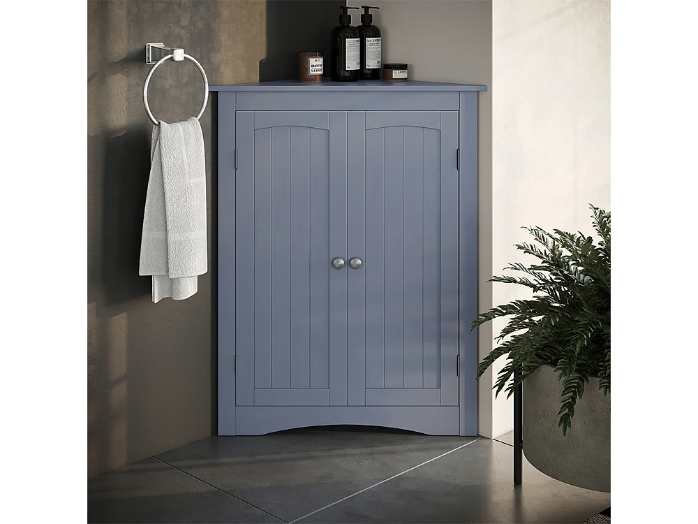 Eckschrank grau 56x42x80 bianco