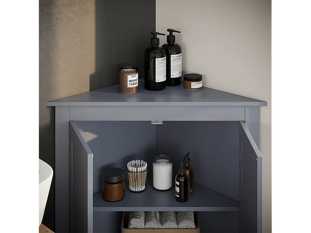 Meuble salle de bain gris 56x42x80 bianco