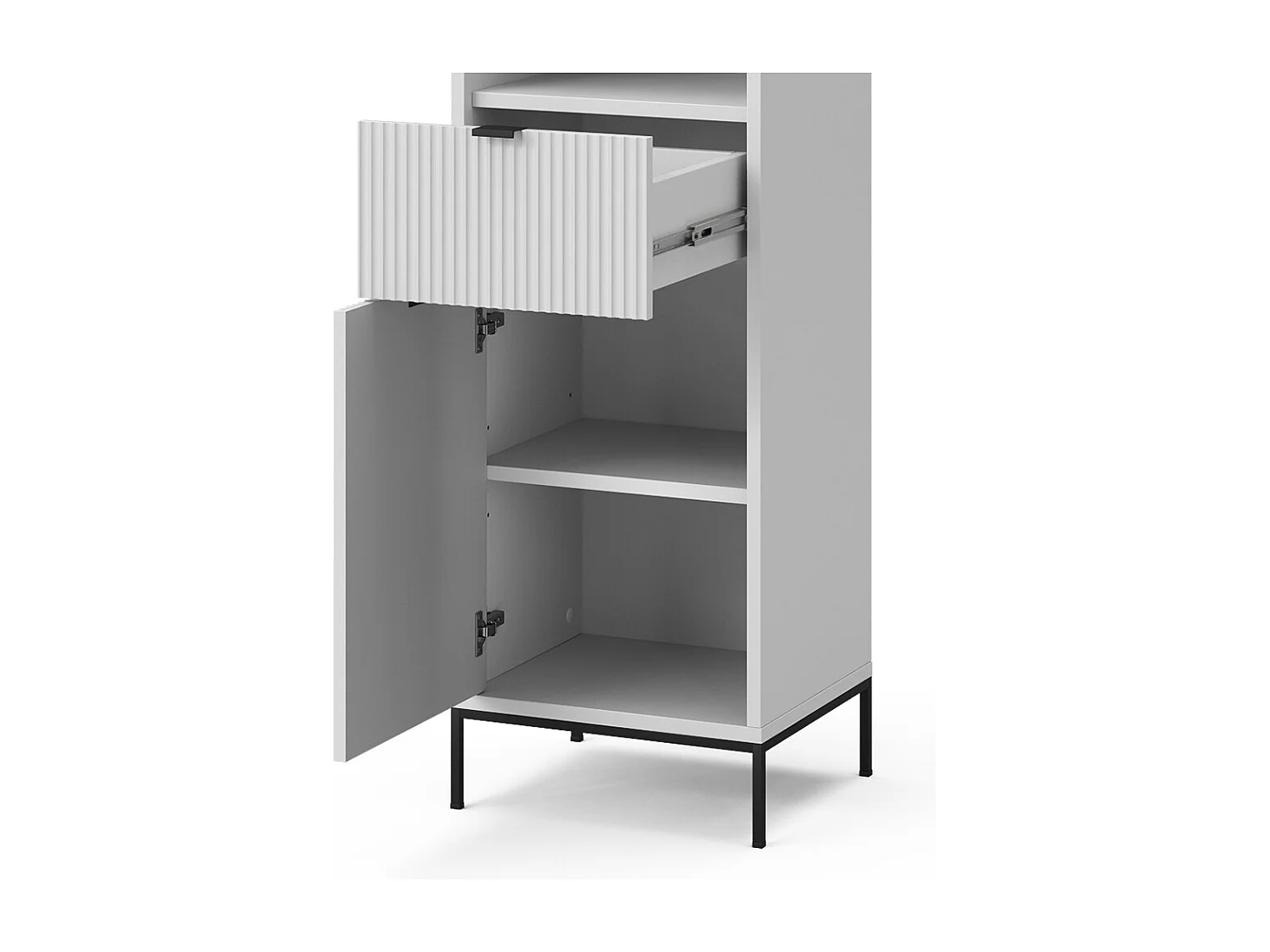 Meuble salle de bain blanc 40x35x190 eliza