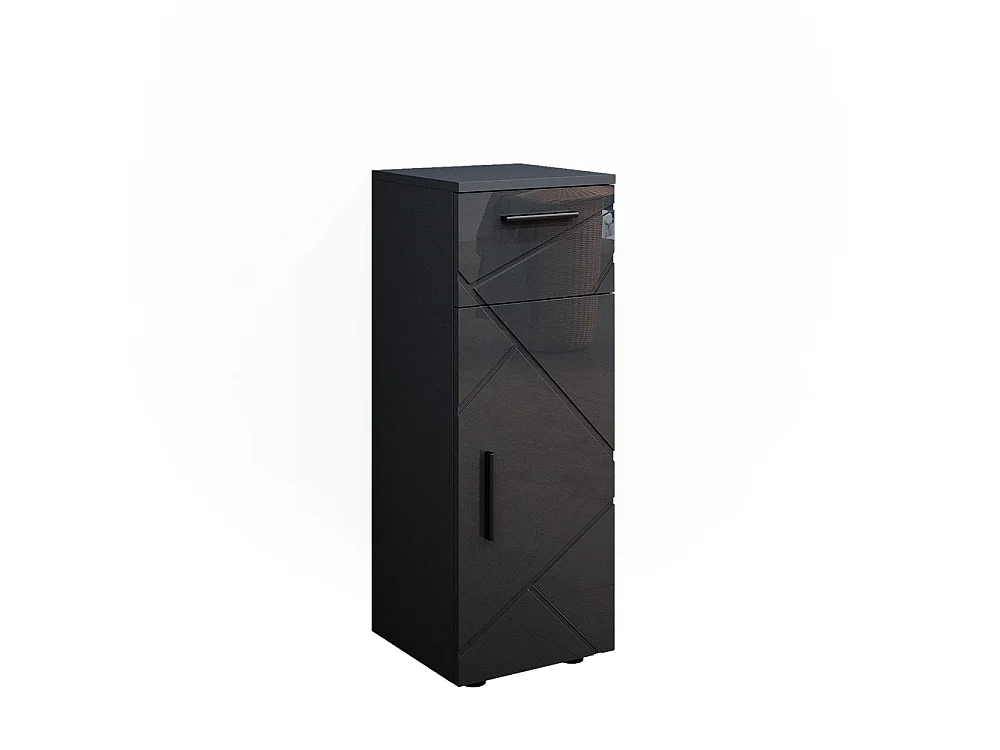 Halfhoge kast antraciet hoogglans 30x30x81 irma