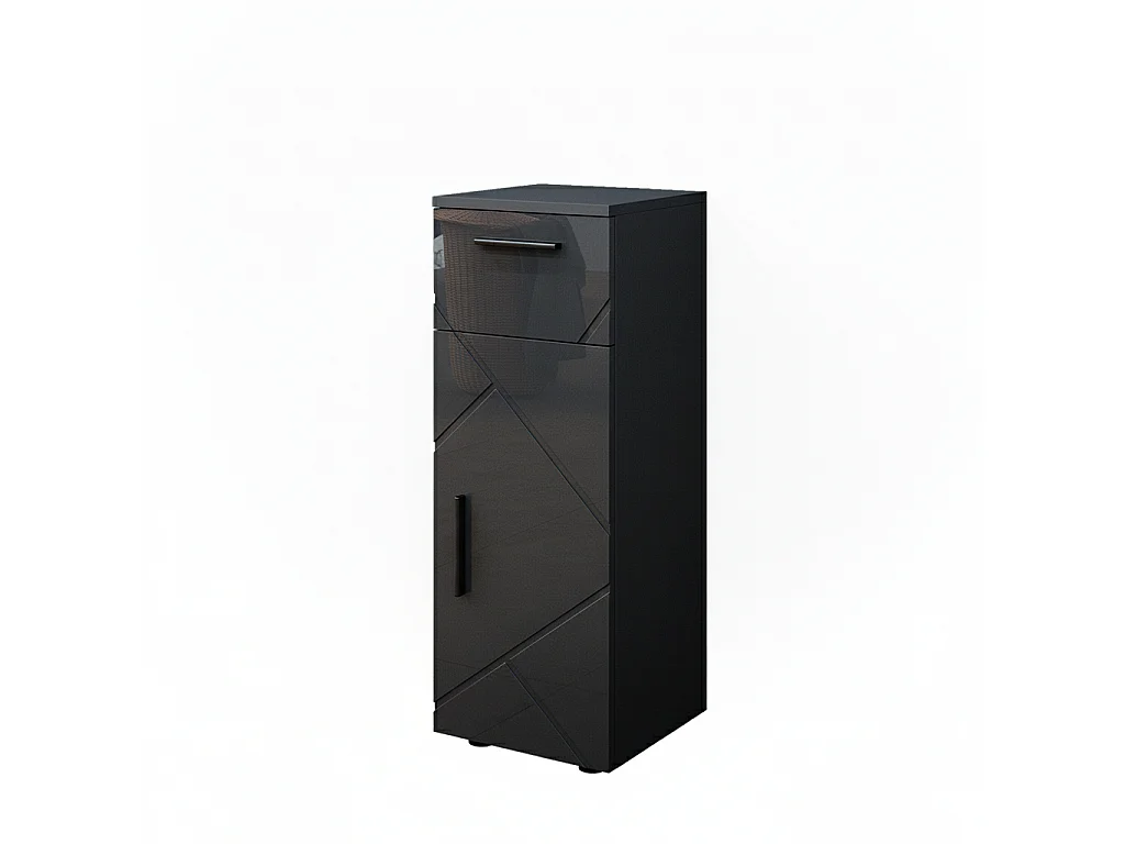 Halfhoge kast antraciet hoogglans 30x30x81 irma