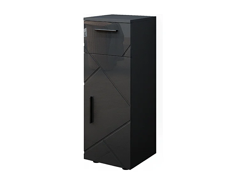 Meuble salle de bain anthracite haute brillance 30x30x81 irma