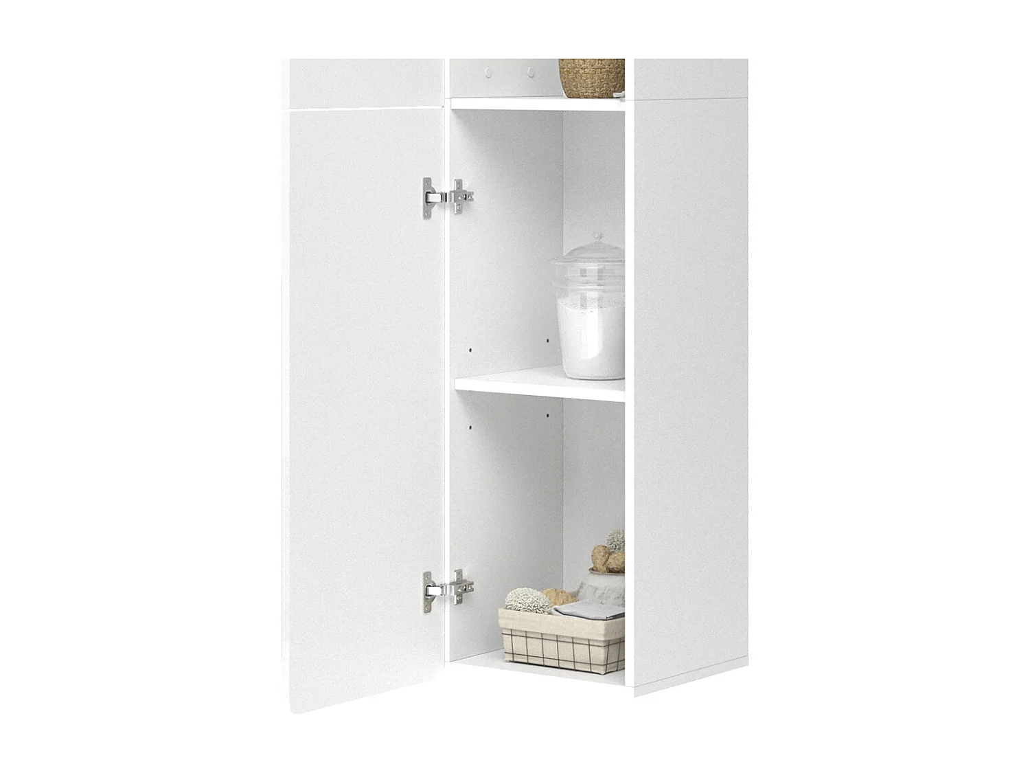 Meuble salle de bain blanc 36.6x33.2x171.6 izan