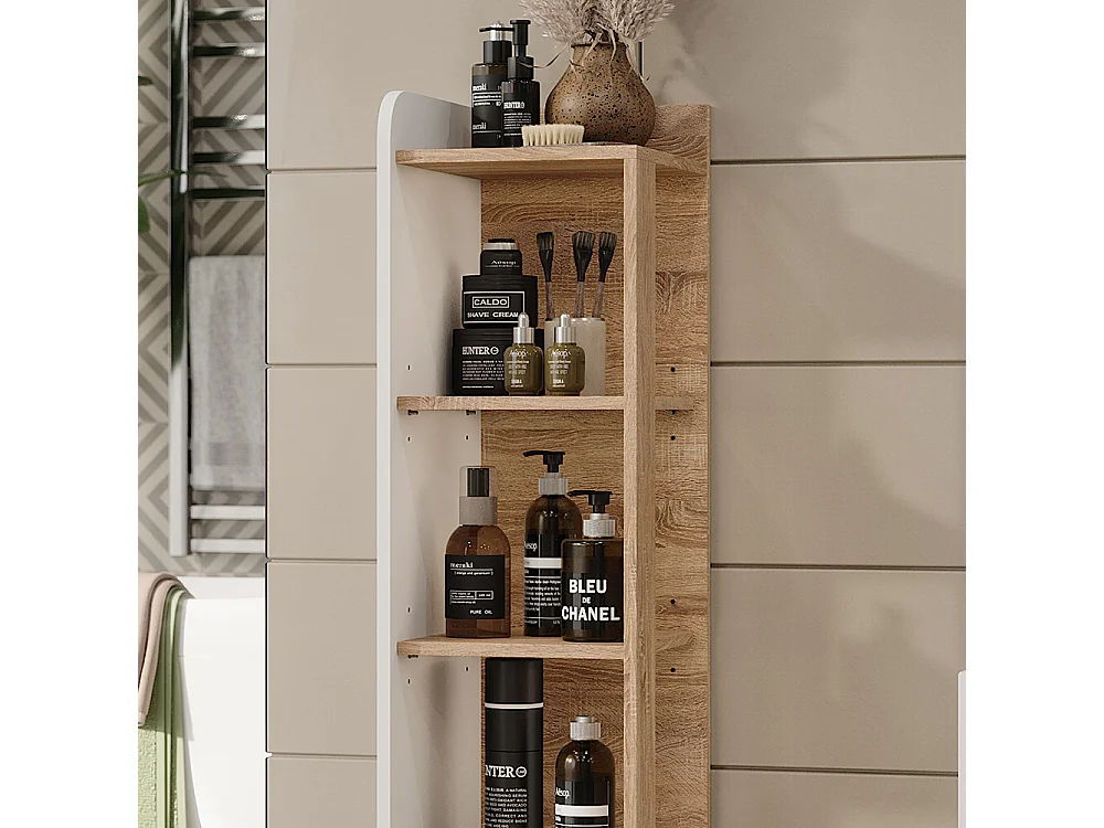 Étagère de salle de bain sonoma/blanc 30x35x128 karen