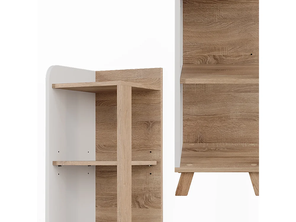 Étagère de salle de bain sonoma/blanc 30x35x128 karen