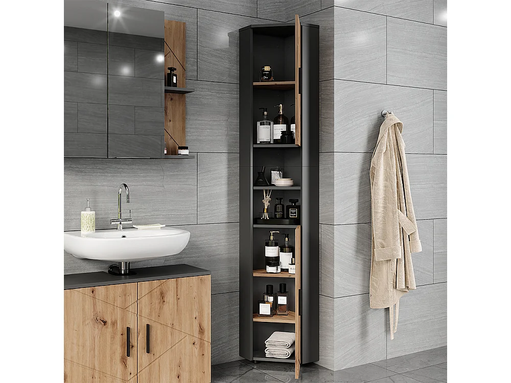 Hochschrank anthrazit/artisan 33x33x192 irma