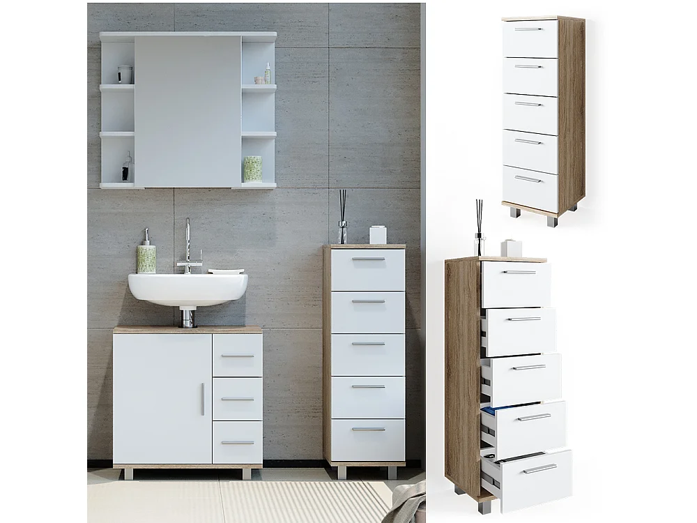 Badschrank sonoma 30x30x95 ilias