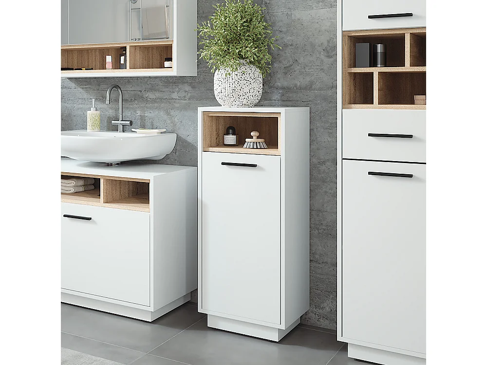 Armoire à linge blanc/sonoma 38x30x93 beatrice