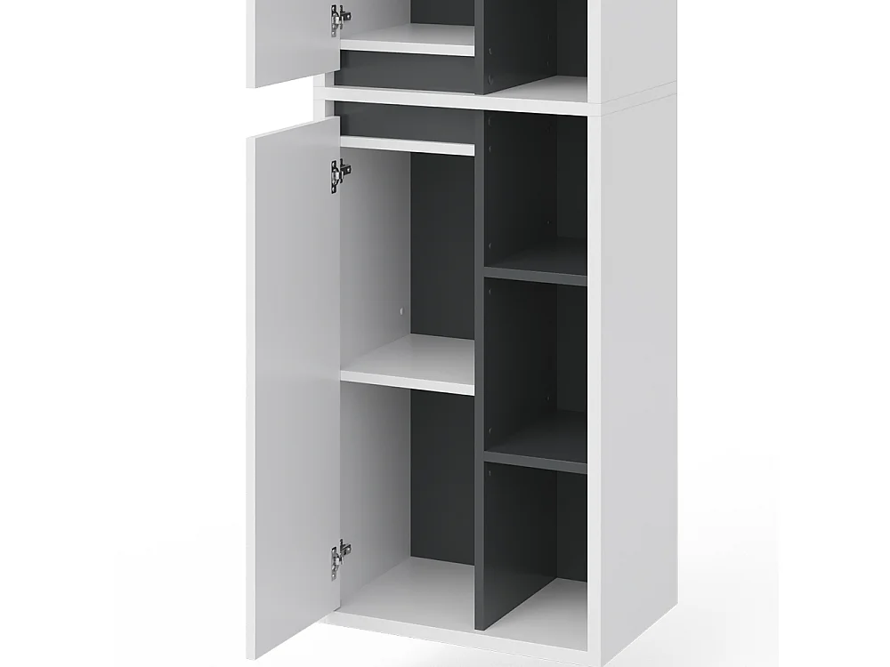 Meuble salle de bain blanc 50x33x170 viola