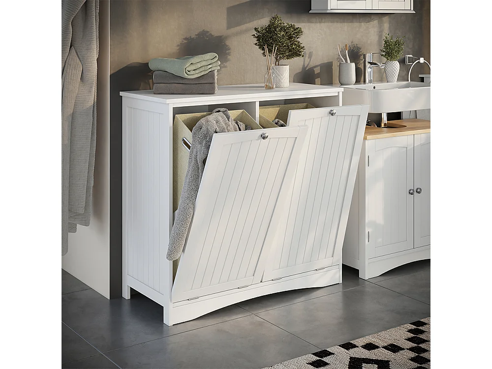 Wäscheschrank weiß 83x37x80 bianco
