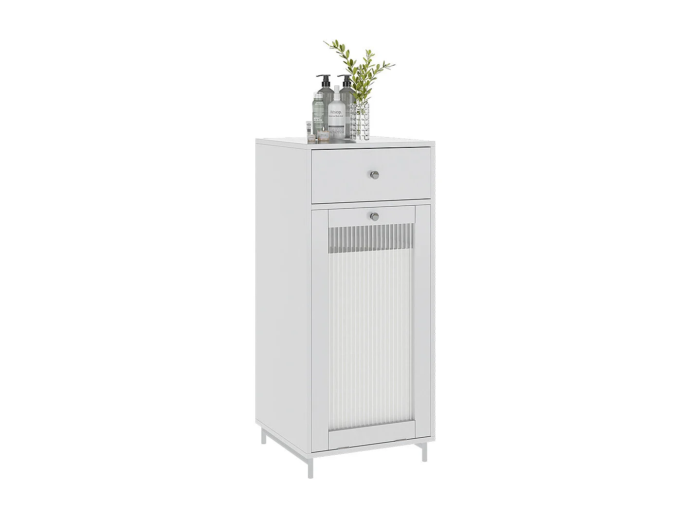 Armoire Midischrank blanc 40x40x96 malte