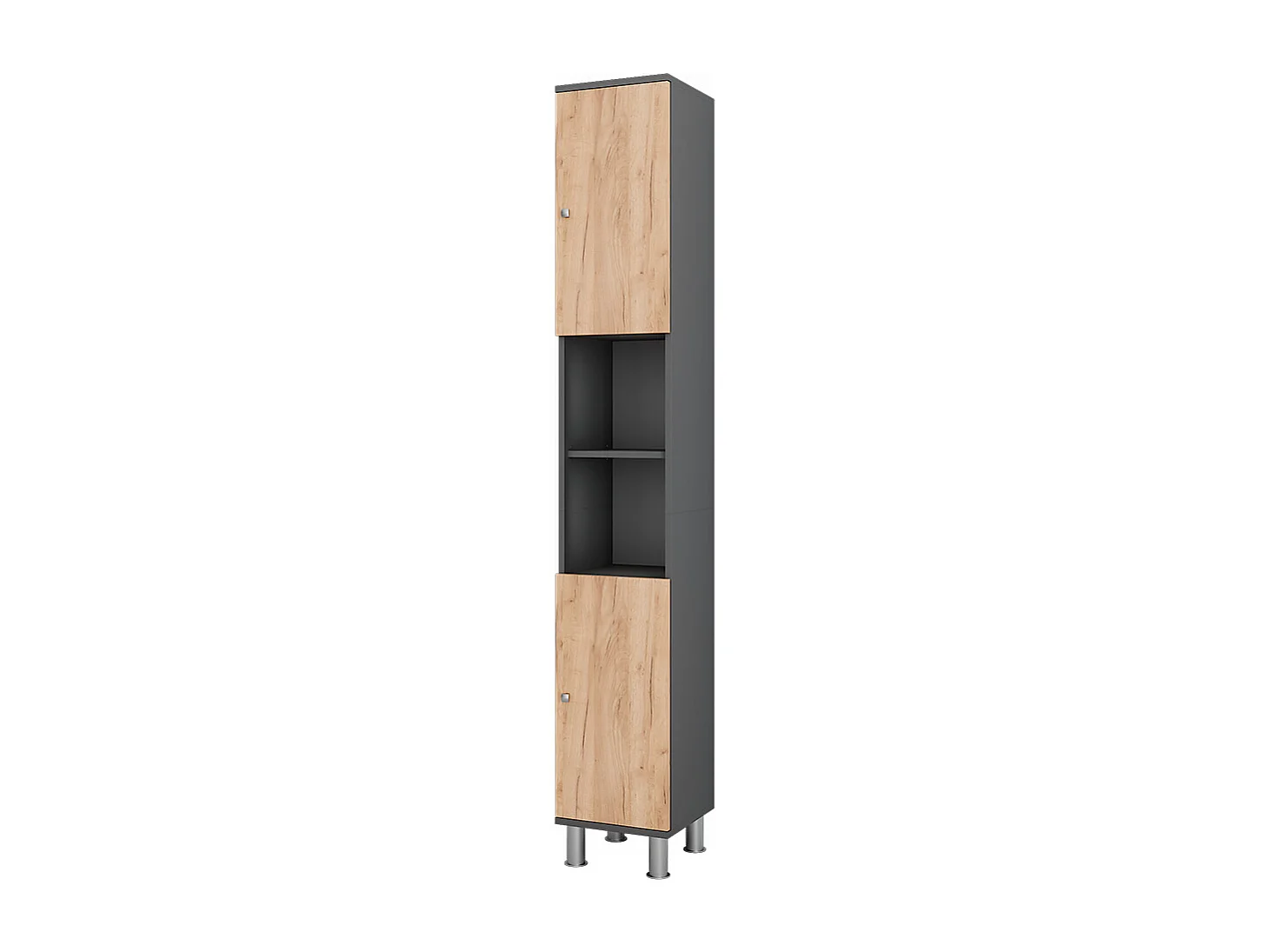 Hochschrank anthrazit/goldkraft eiche 30x30x190 fynn