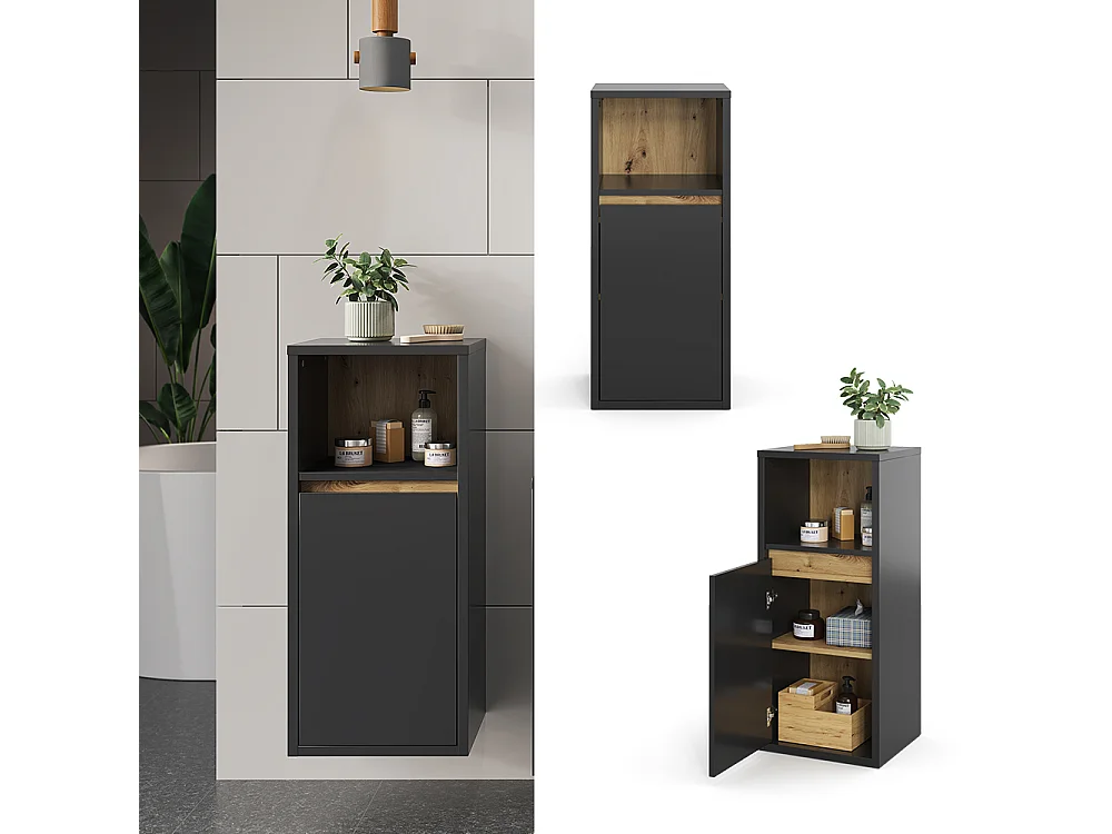 Midischrank anthrazit 33x38x80 viola