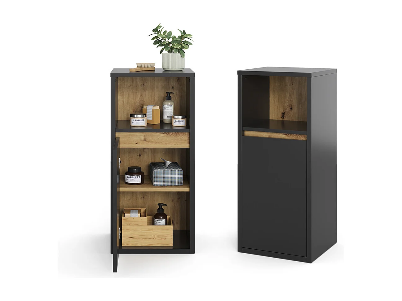 Midischrank anthrazit 33x38x80 viola