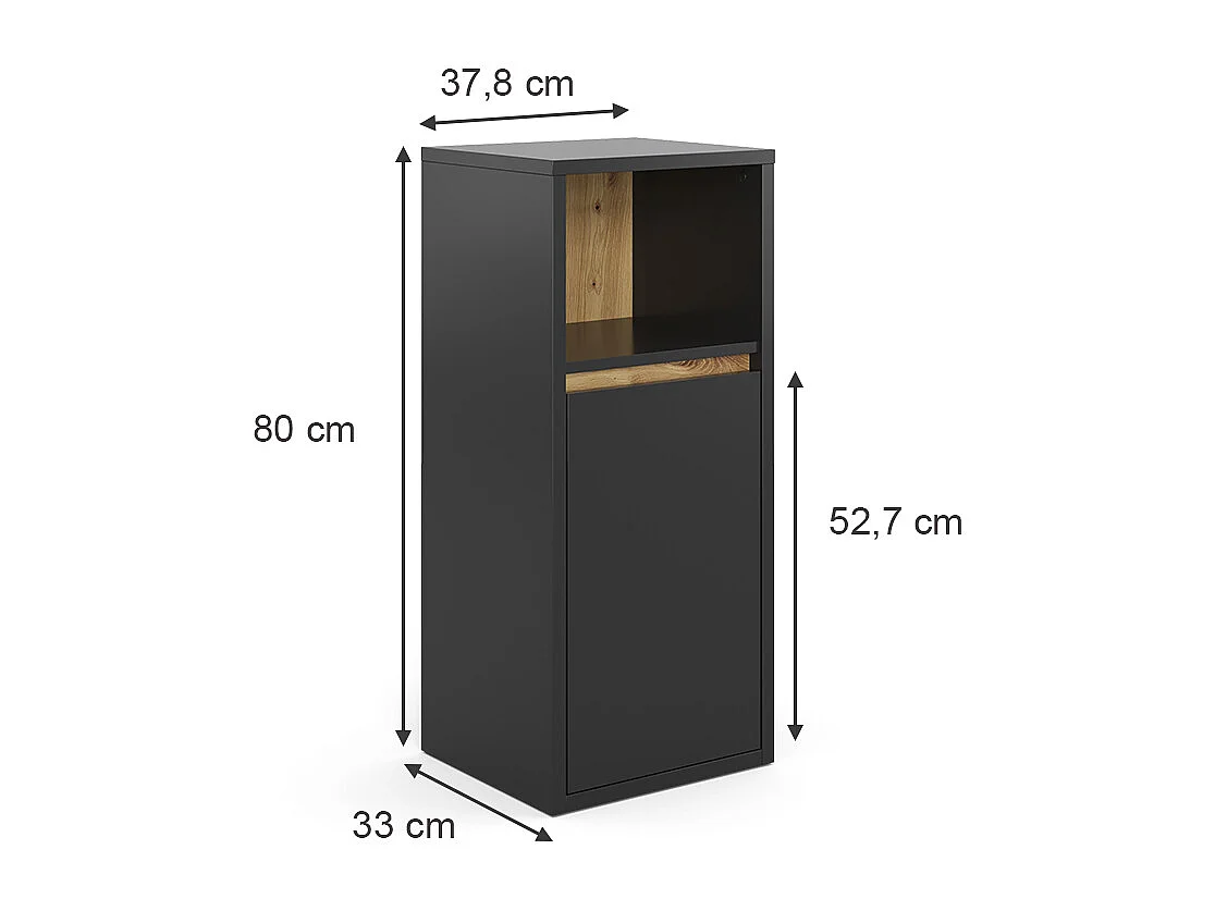 Meuble salle de bain anthracite 33x38x80 viola